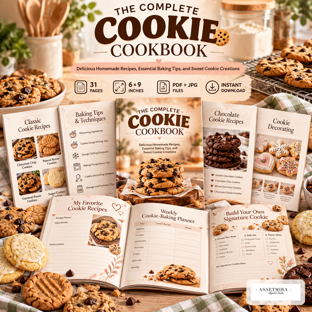 The Complete Cookie Cookbook digital PDF and JPG baking recipe book