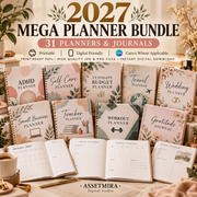 2027 Mega Planner Bundle | 31 Printable & Digital Planners, Journals & Canva Templates