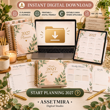 Instant digital download 2027 mega planner bundle with 31 planners and journals