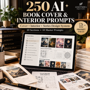 250 AI Book Cover & Interior Prompts | KDP Design Prompt Vault, PDF DOCX TXT