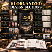 250 AI Book Cover & Interior Prompts | KDP Design Prompt Vault, PDF DOCX TXT