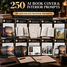 Ten advanced master prompts for cover systems, interiors, workbooks, nonfiction, children, print, series and publishing workflows