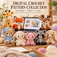 Digital amigurumi crochet pattern collection with beginner friendly guidance and step by step photos