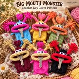 Big Mouth Monster Crochet Pattern | Amigurumi Key Cover PDF Tutorial