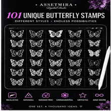 101 unique butterfly and moth Procreate stamp styles