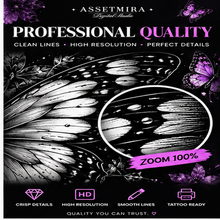 Professional high-resolution butterfly tattoo stamps for Procreate