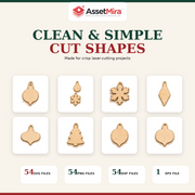 Christmas Ornament Bundle – 54 Laser Cut Designs | SVG, PNG, DXF & EPS