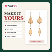 Christmas Ornament Bundle – 54 Laser Cut Designs | SVG, PNG, DXF & EPS