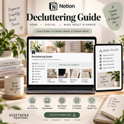 Notion Decluttering Guide | Home, Digital & Mind Reset Planner