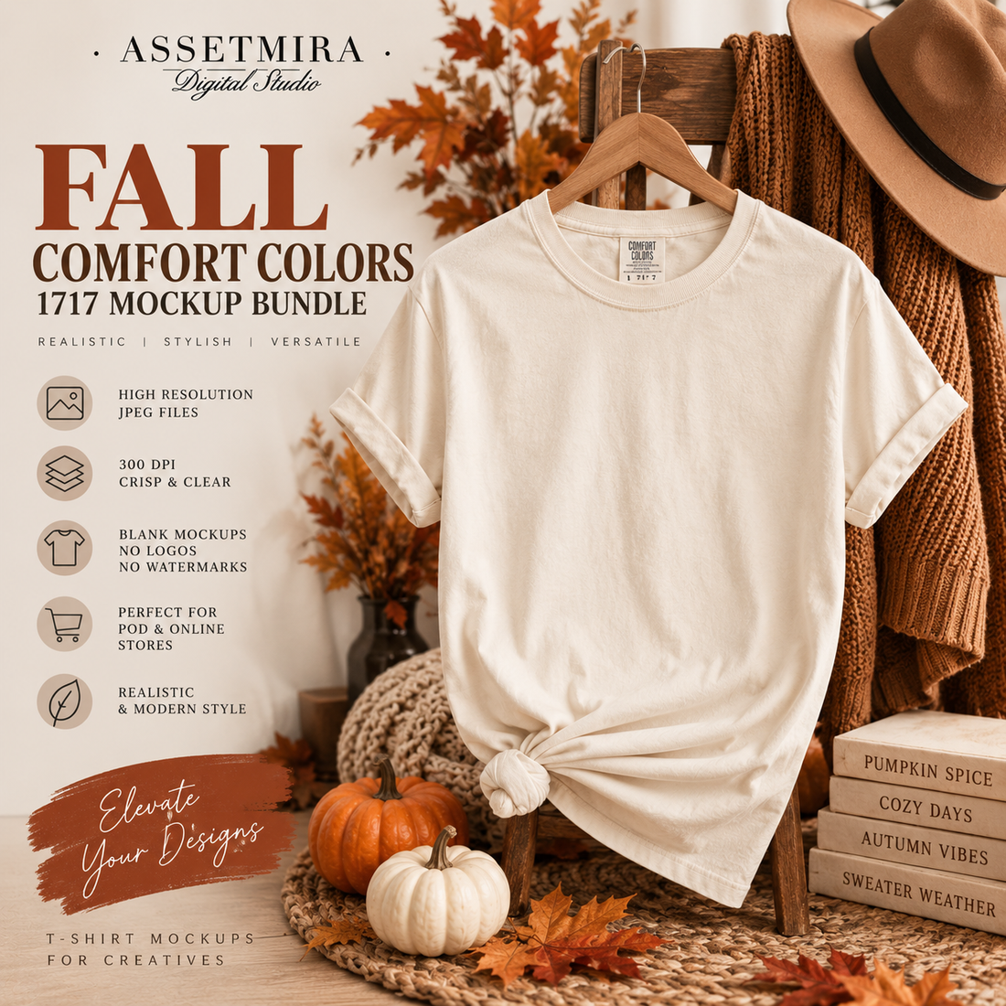 Fall Comfort Colors 1717 mockup bundle by AssetMira Digital Studio