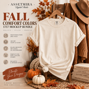 Fall Comfort Colors 1717 Mockup Bundle | Autumn T-Shirt Mockups