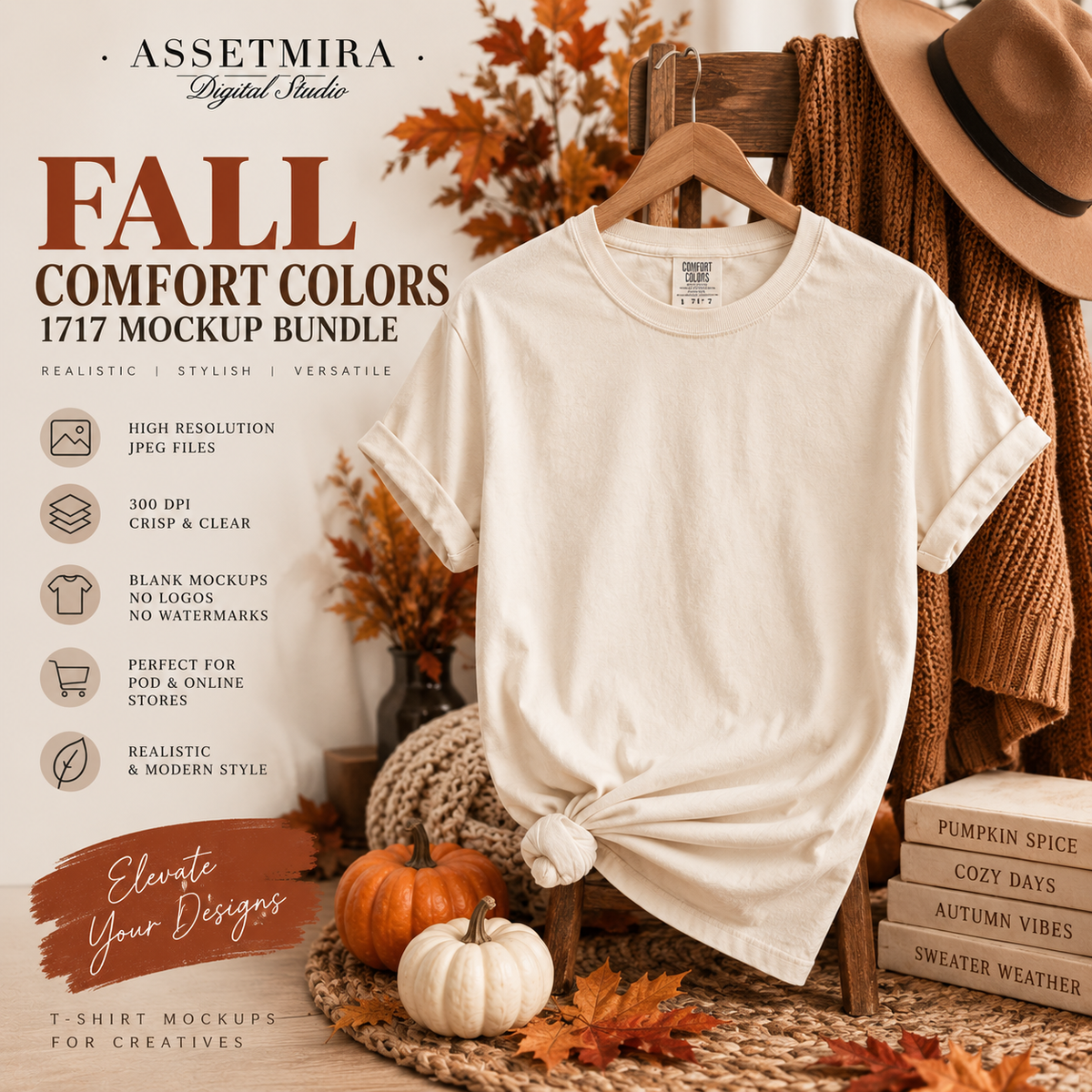 Fall Comfort Colors 1717 mockup bundle by AssetMira Digital Studio