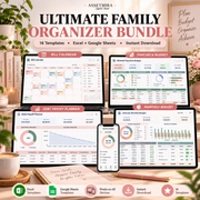 Ultimate Family Budget Organizer Bundle | 16 Excel & Google Sheets Templates