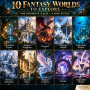 1,000 What If Fantasy Worlds AI Video Prompts | Cinematic A4 PDF