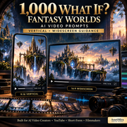 1,000 What If Fantasy Worlds AI Video Prompts | Cinematic A4 PDF
