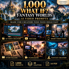 Fantasy AI video prompts made for AI video creators YouTube short form storytellers filmmakers and fantasy creators