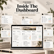 GTD Productivity Dashboard for Notion | Aesthetic Task & Project Planner