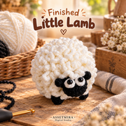 Little Lamb Crochet Pattern PDF | 32 cm Sheep Amigurumi Tutorial, English & German