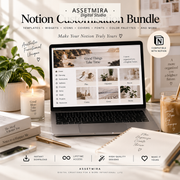 Notion Customisation Bundle | Aesthetic Covers, Dividers, Fonts & Color Palettes