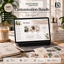 AssetMira Notion Customisation Bundle premium desk mockup