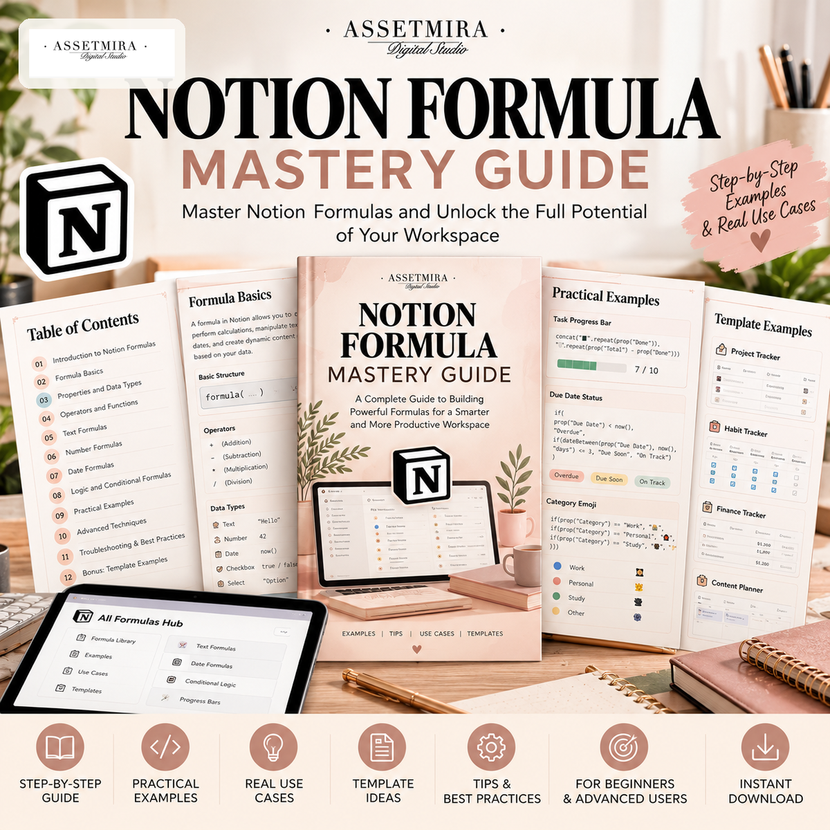 Notion formula examples for tasks projects habits goals finance and dashboards