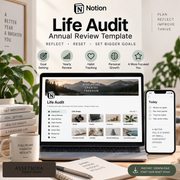 Notion Life Audit & Annual Review Template | Goal Setting & Year Reset