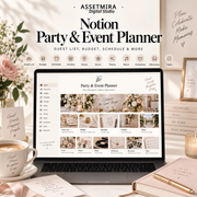 Notion Party & Event Planner | Guest List, Budget & Schedule Template