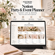 Notion Party & Event Planner | Guest List, Budget & Schedule Template