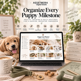 Notion Puppy Care Planner | Pet Health, Training & Expense Tracker