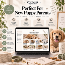 Puppy care planning workspace for new puppy parents with Notion dashboard