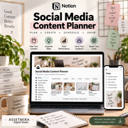 Notion Social Media Content Planner | Calendar & Strategy Template
