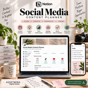 Notion Social Media Content Planner | Calendar & Strategy Template