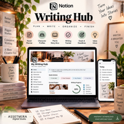 Notion Writing Hub Template | Novel Planner, Character & Plot Organizer