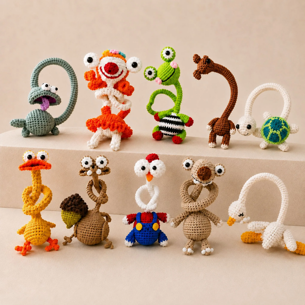 Scrat Long Neck Crochet Pattern Featured Image
