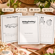 Writing Practice Alphabet Workbook for Kids | 105-Page KDP Interior PDF