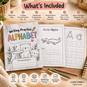 Writing Practice Alphabet Workbook for Kids | 105-Page KDP Interior PDF