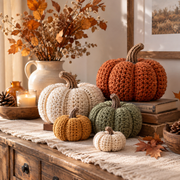 Crochet Pumpkin Pattern | 6 Sizes and 2 Textures Fall Decor PDF (Digital Download)