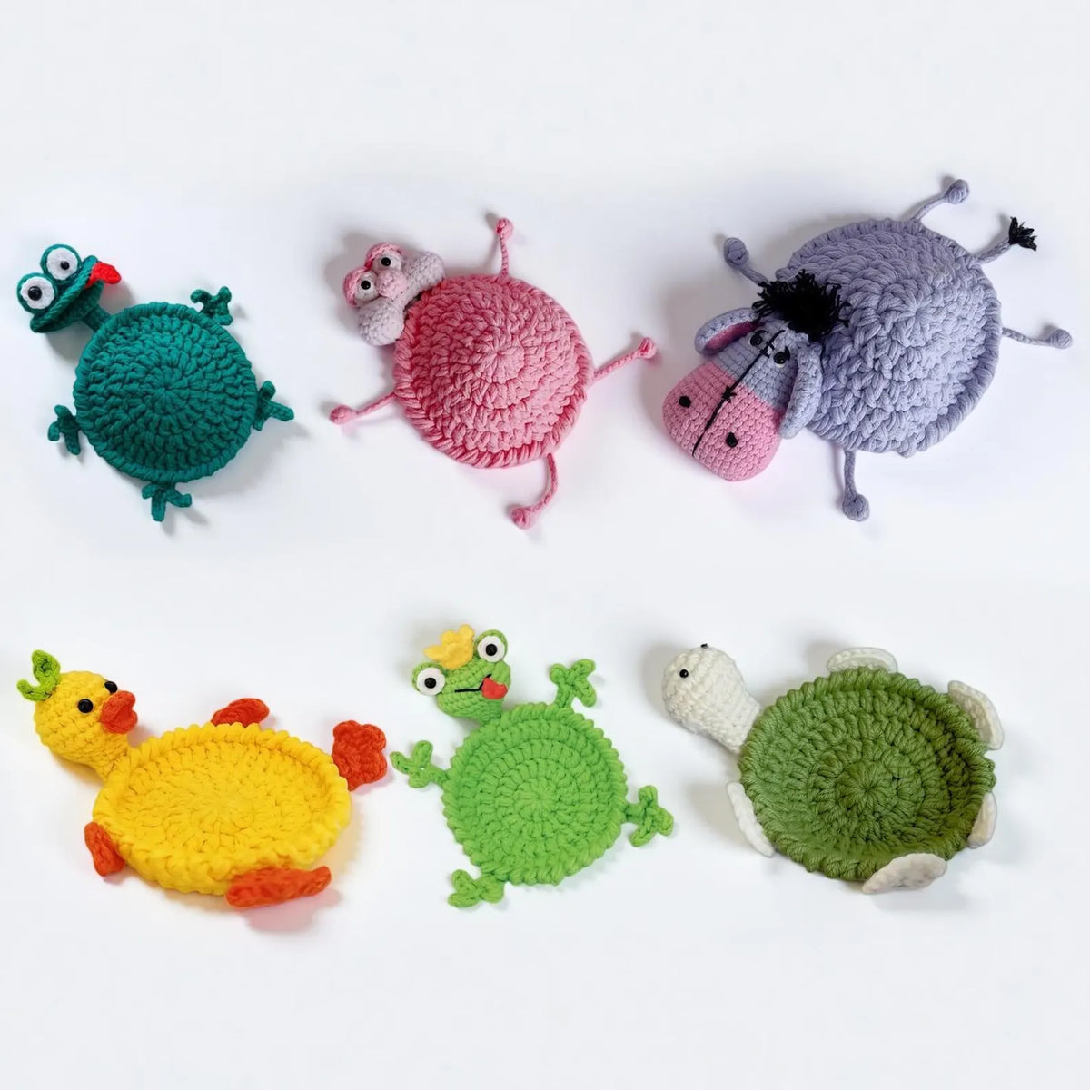 22 in 1 Animal Crochet Coaster Patterns | Fun PDF Drink Coaster Bundle (Digital Download) - preview image 8