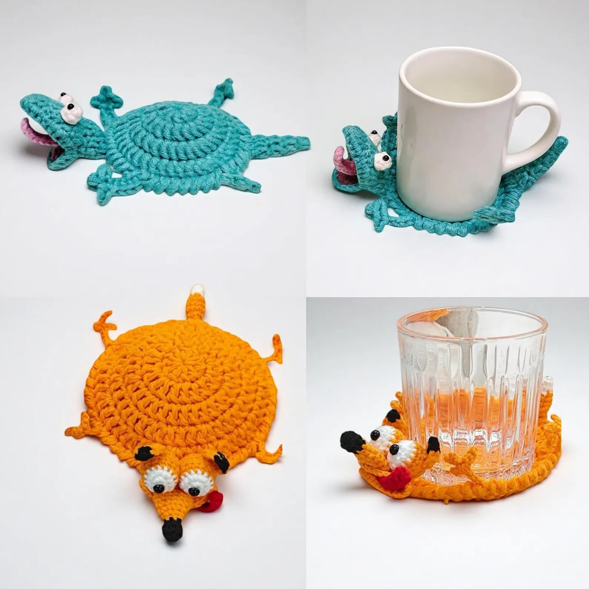 22 in 1 Animal Crochet Coaster Patterns | Fun PDF Drink Coaster Bundle (Digital Download) - preview image 9