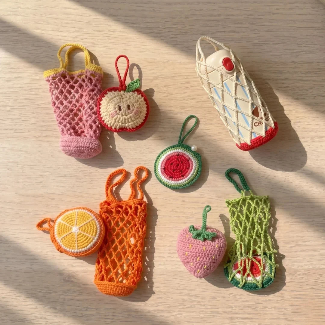 4-In-1 Mini Fruit Bottle Holder Crochet Pattern PDF PDF