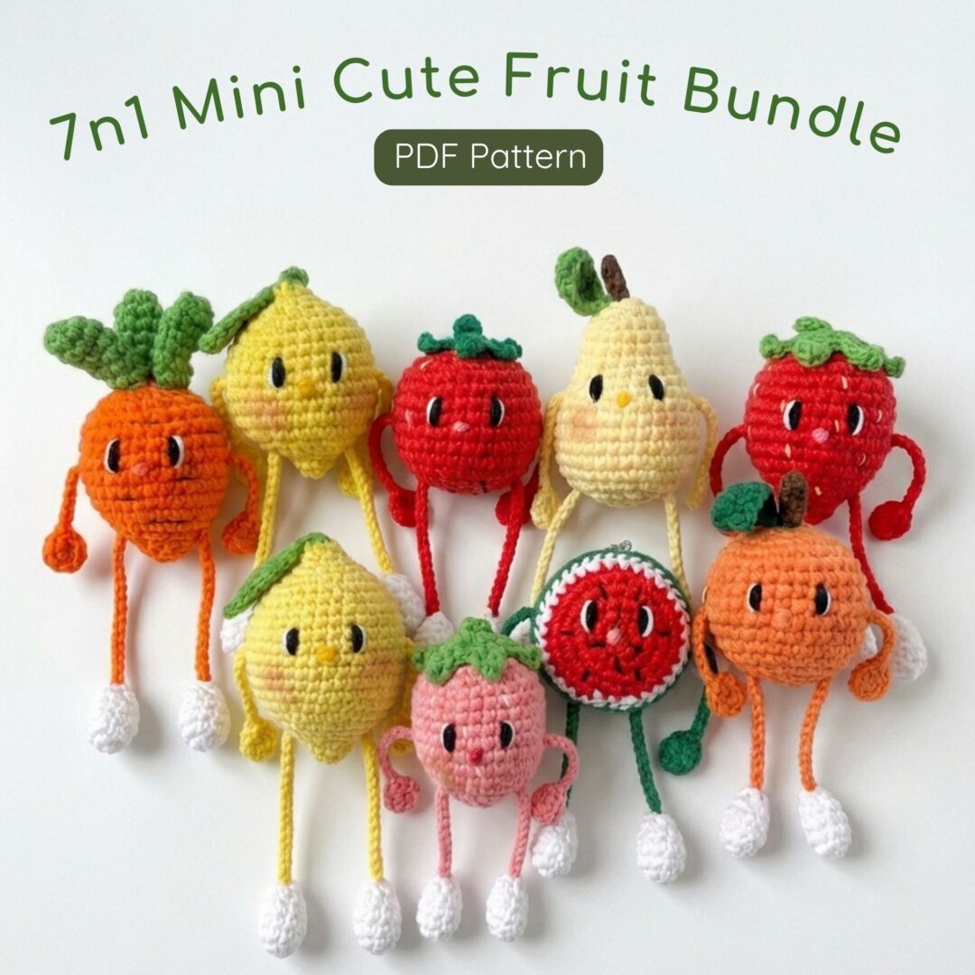 7In1 Mini Fruit Crochet Pattern PDF